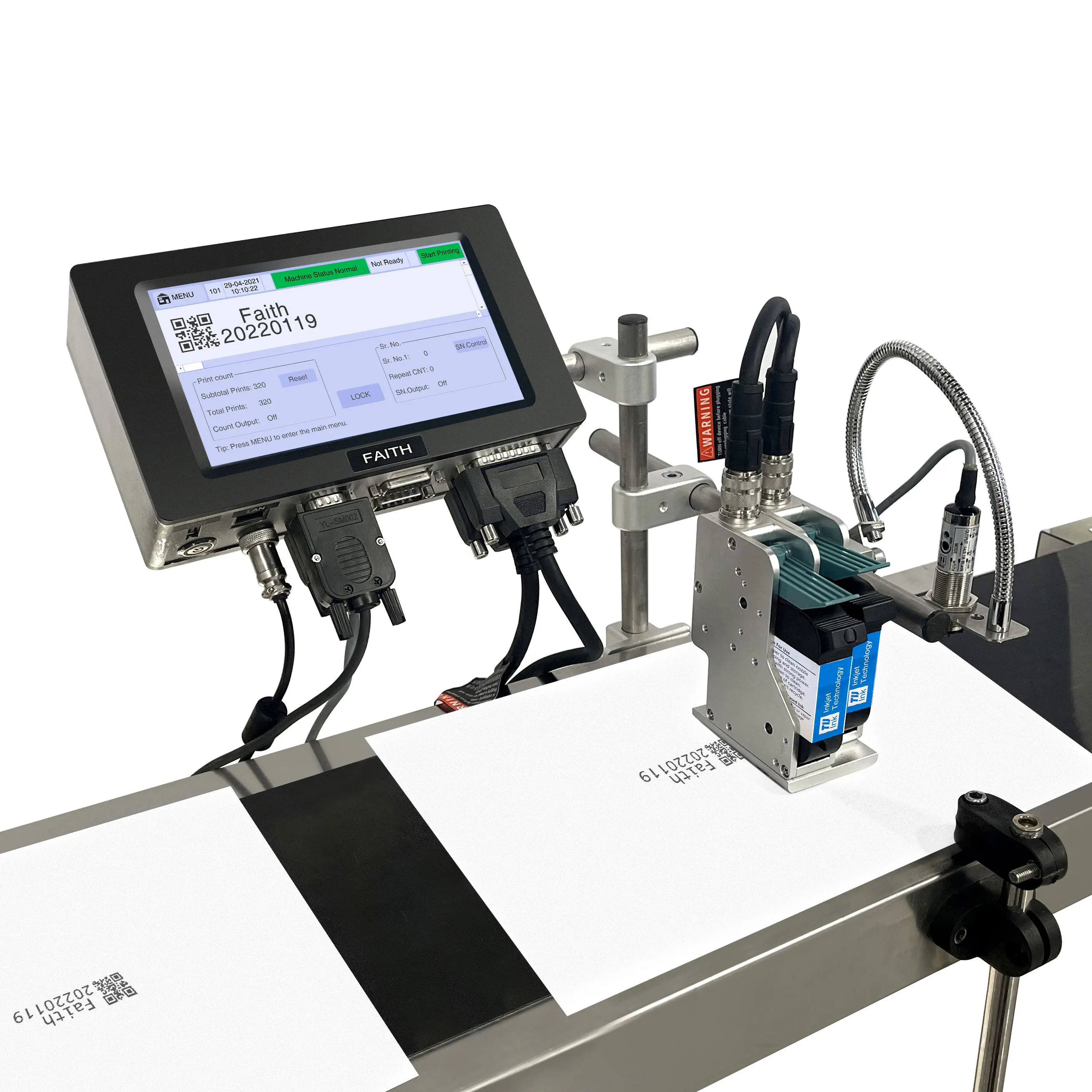 

High-Speed Online Inkjet Printer for Coding on Carton and Plastic