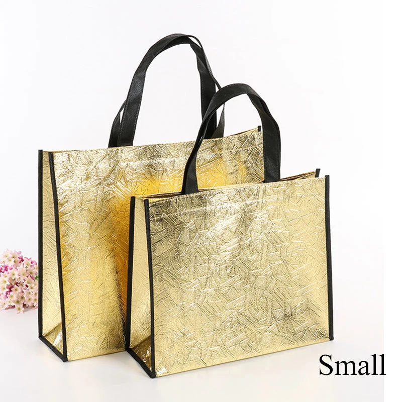 Moda impermeável Laser Shopping Bag Dobrável Eco Bag Grande Capacidade Reutilizável Shopping Bag Tote Non-woven Fabric Bag Handbag