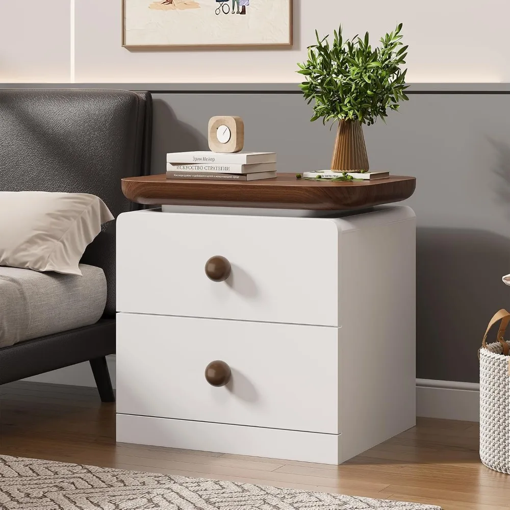 Multifunctional Wooden Nightstand with Storage for Bedrooms and Living Spaces