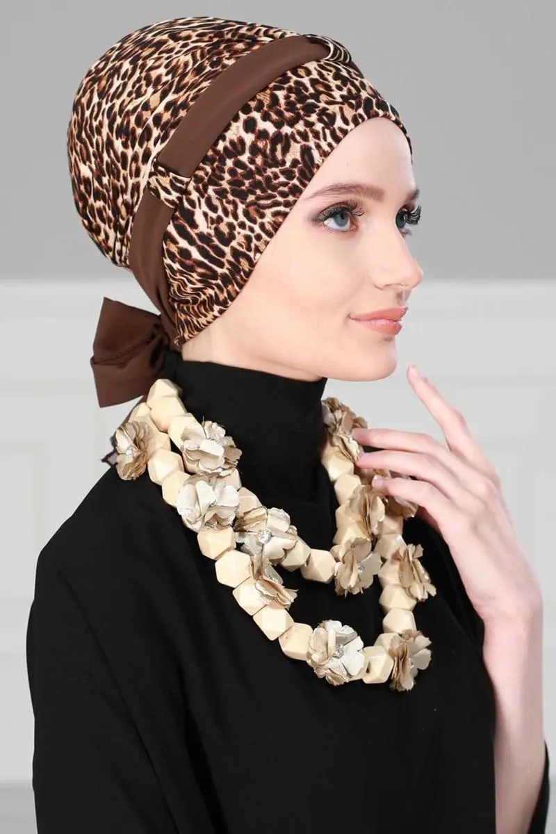 Teste padrão penteado chiffon do leopardo do osso