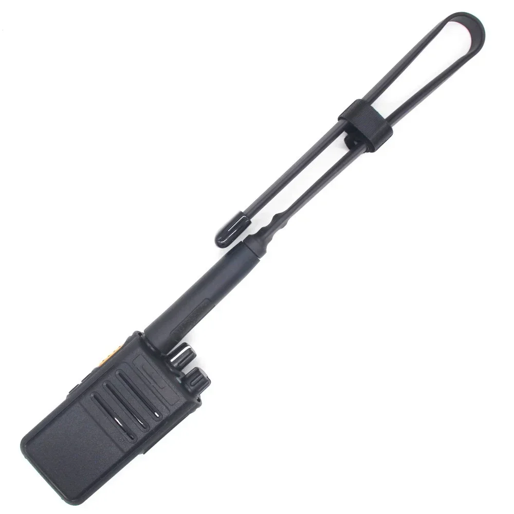 Antena dobrável de 48cm para banda dupla fêmea SMA para walkie talkie Baofeng UV-5R