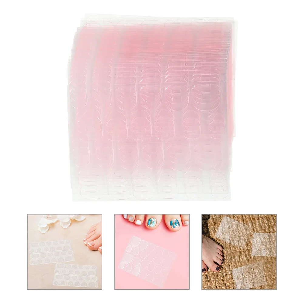 

100 Sheets Jelly Gum Fake Nails False Glue Gel Adhesive Tab Stickers Press on Tabs