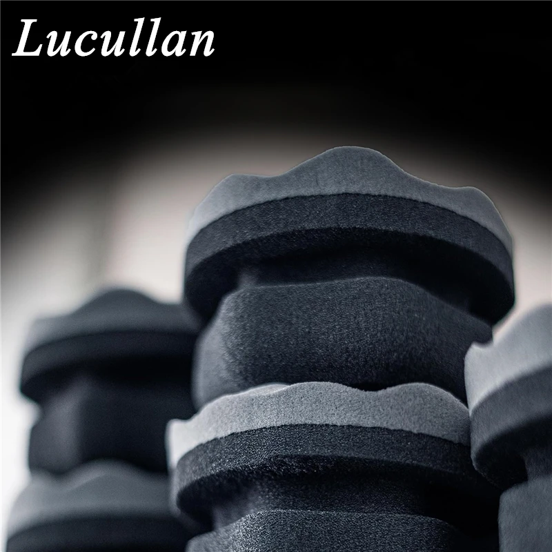 Lucullan Make Detailing Easier Hex Grip Tools Handheld Tire Waxing Sponge 3 inch Fit The Wax Bottle Tire Dressing Applicator