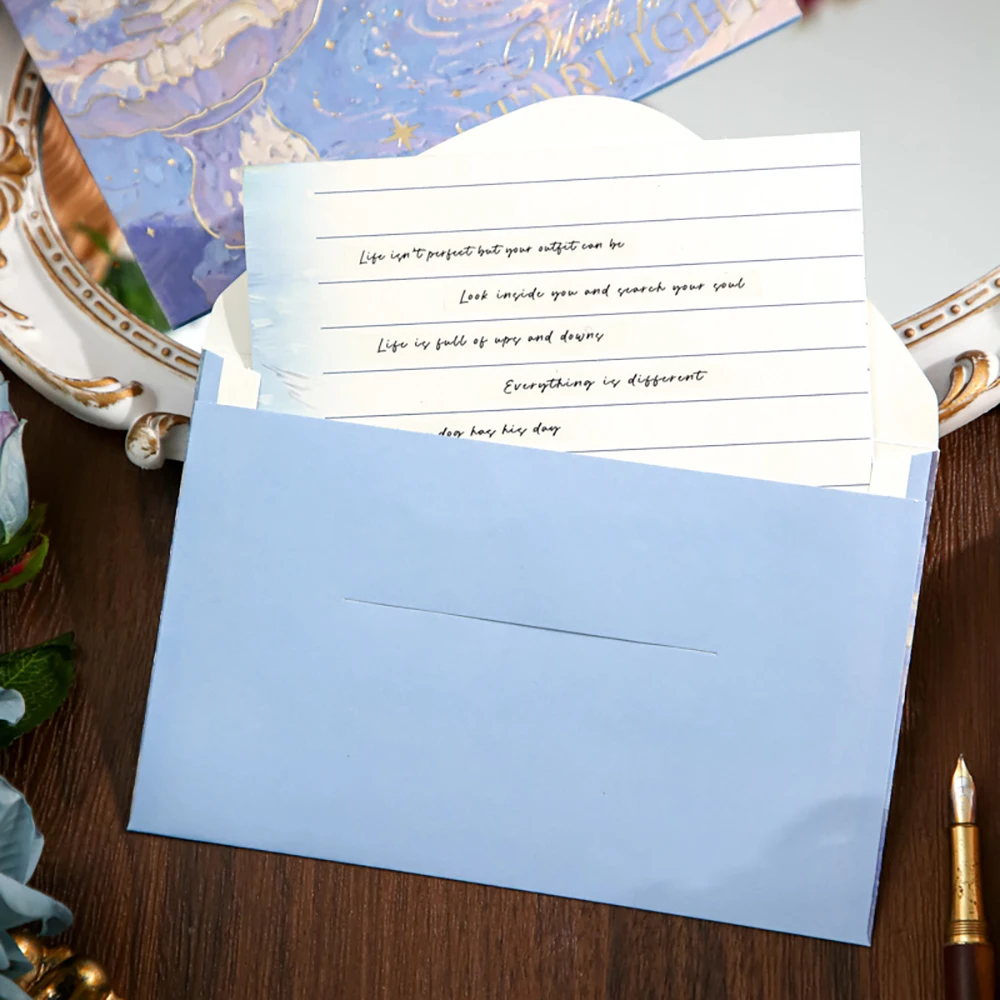 Envelope with sealing sticker, light and shadow dream series, oil painting theme, tourism commemoration, student message card
