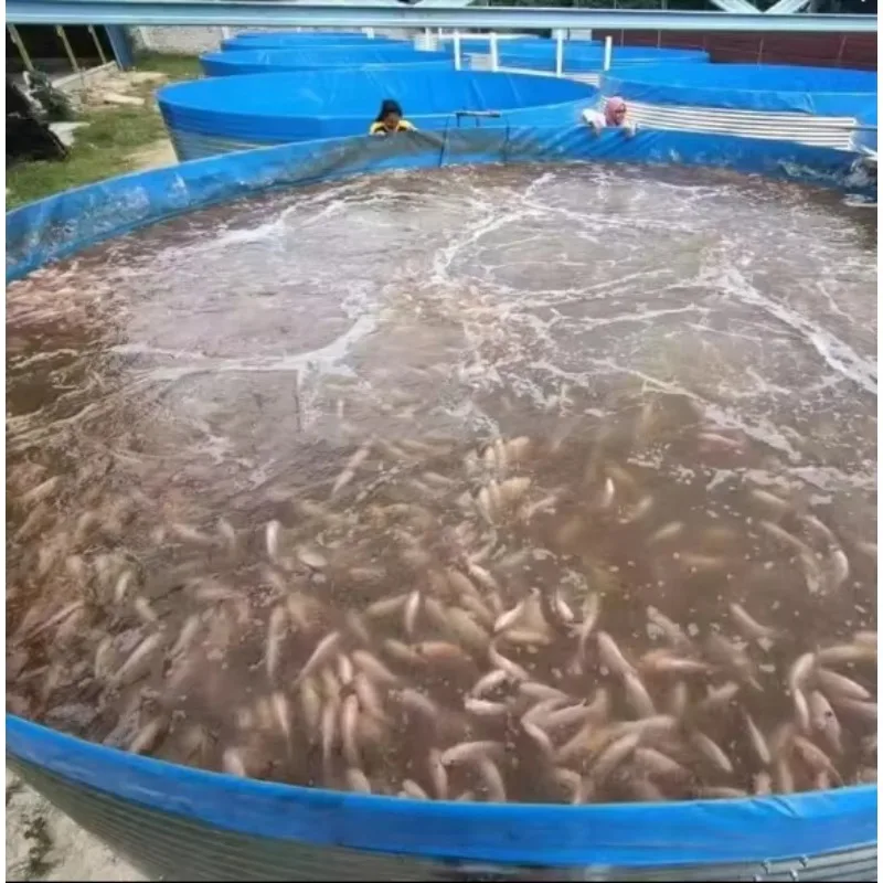High Quality Hot Dip Galvanized Steel Round tank with Sturdy Structure for High-density Fish Shrimp Aquaculture CE Certification