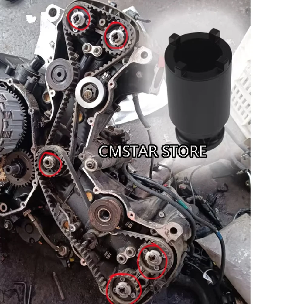 For Ducati V4 Monster Motorcycle Engine Parts Camshaft Crankshaft Pulley Screw Nut Removal Special Sleeve Tool view 6