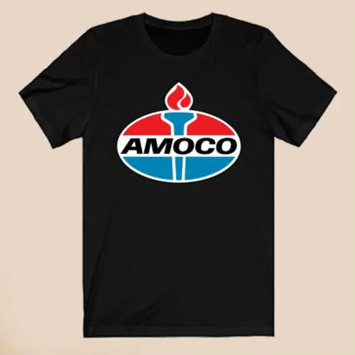 Amoco Standard Oil Company Men's Black T-Shirt Size S-5XL