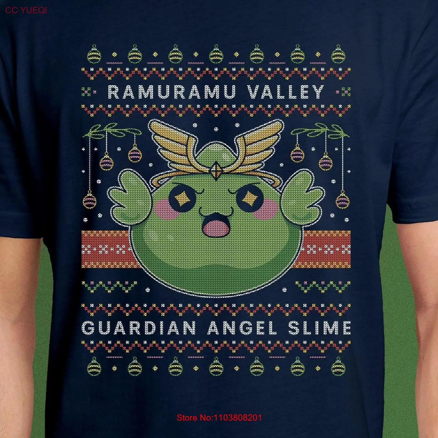 Ramuramu Valley Ugly Sweater Футболка Maplestory Видеоигра Игры Рождество Рождество Ангел-хранитель Слизь Ramuramu Valley Ugly Sweater Футболка Maplestory Видеоигра Игры Рождество Рождество Ангел-хранитель Слизь