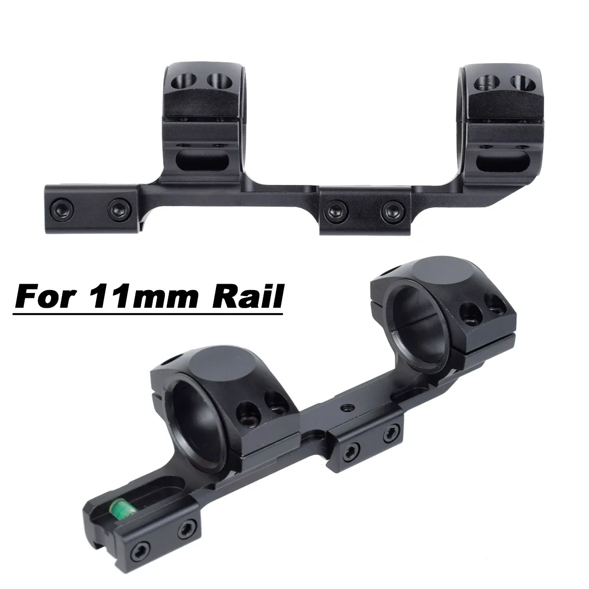 DulOptics-Support de lunette en métal avec niveau à bulle, accessoires de odorde chasse, queue d'aronde, airsoft, porte-à-faux, 11mm, 25.4mm, 30mm