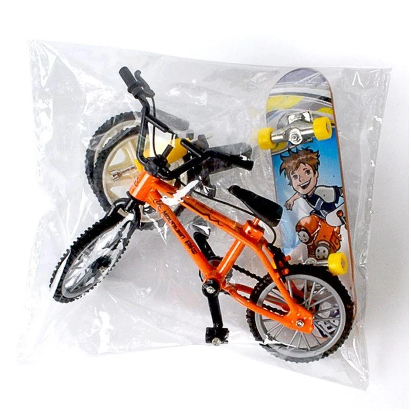 Y4QA Mini in lega dito in bicicletta Sport Bike Disposizione bici da te per il gioco creativo skateboard bambini giocattoli