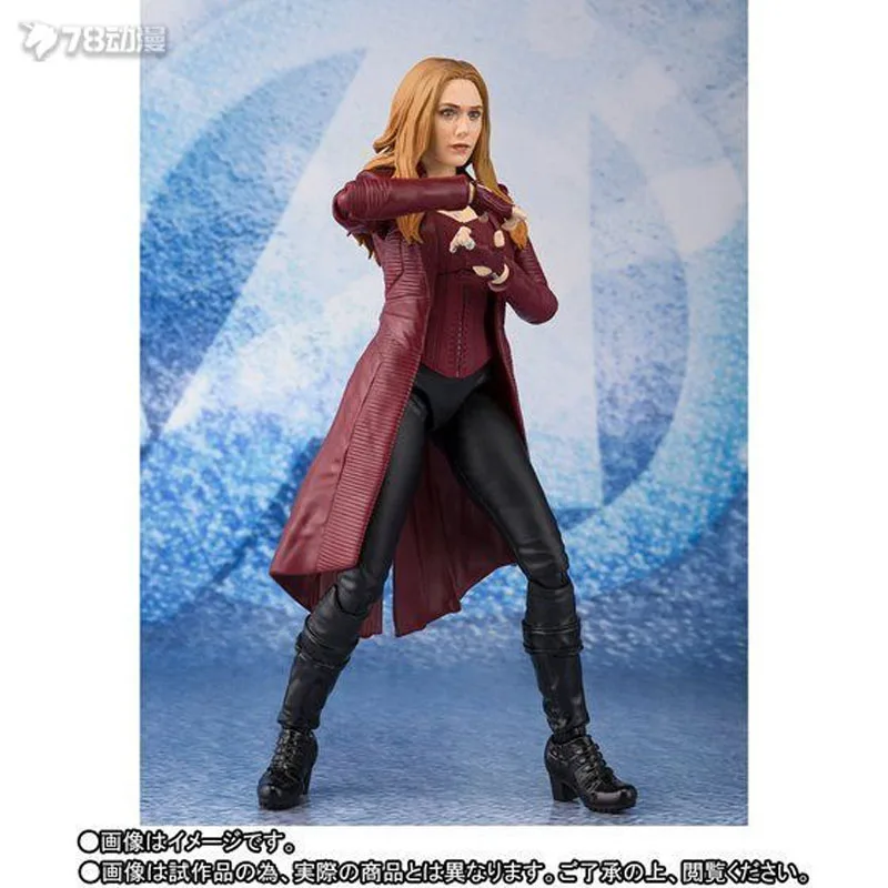 Bandai Original S.H.Figuarts Avengers:Infinity War - Scarlet Witch Anime Action Figures Toys for Boys Christmas Gift Collectible