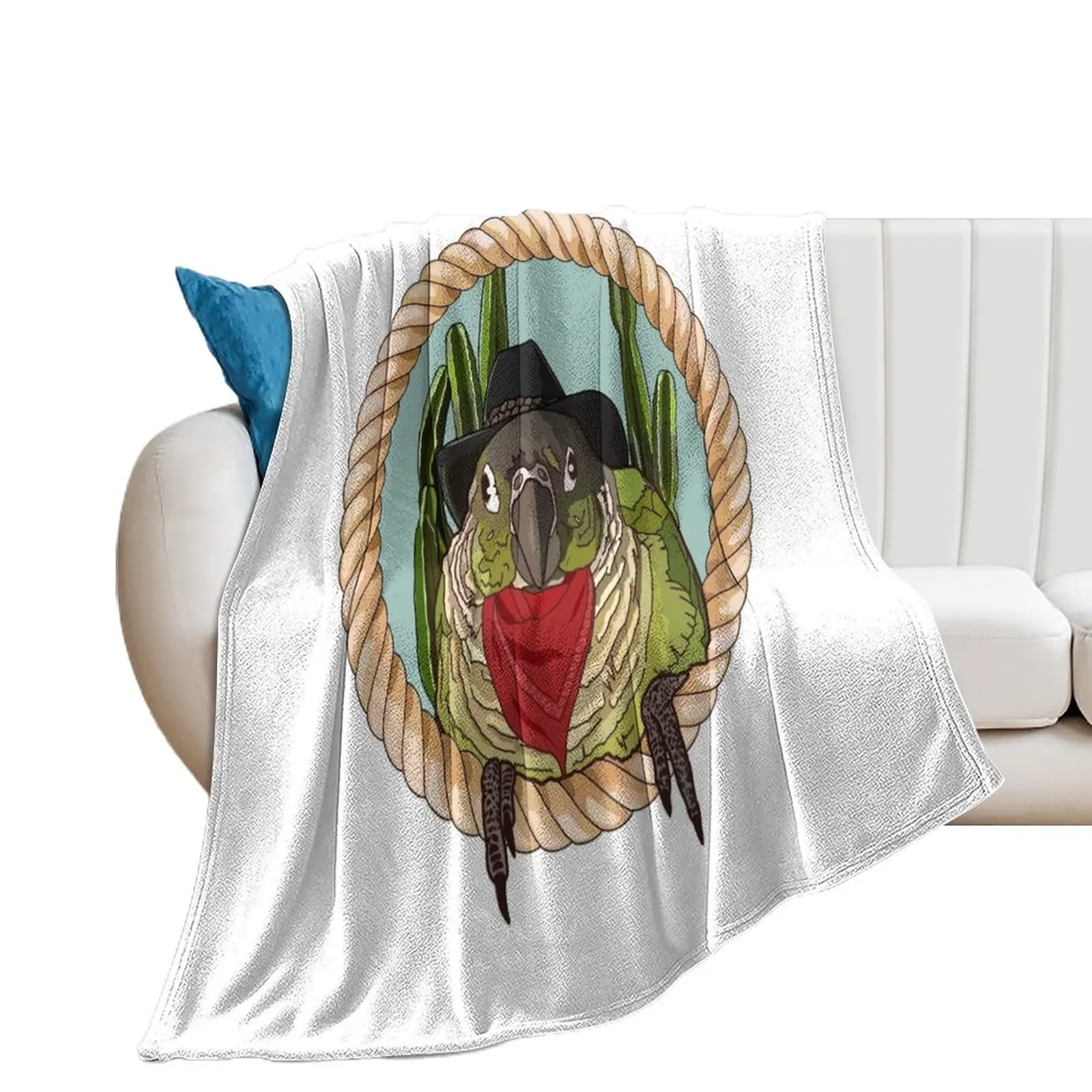 Conure Cowboy Throw Blanket Thermal bed plaid Blankets