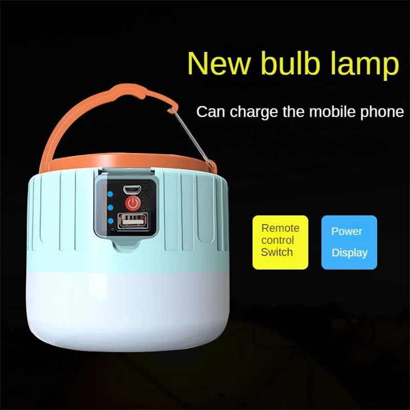 

60W LED Solar Charging Remote Control Tent Lights Super Bright Night Market Bulb Lights Emergency Tent Lights Lights