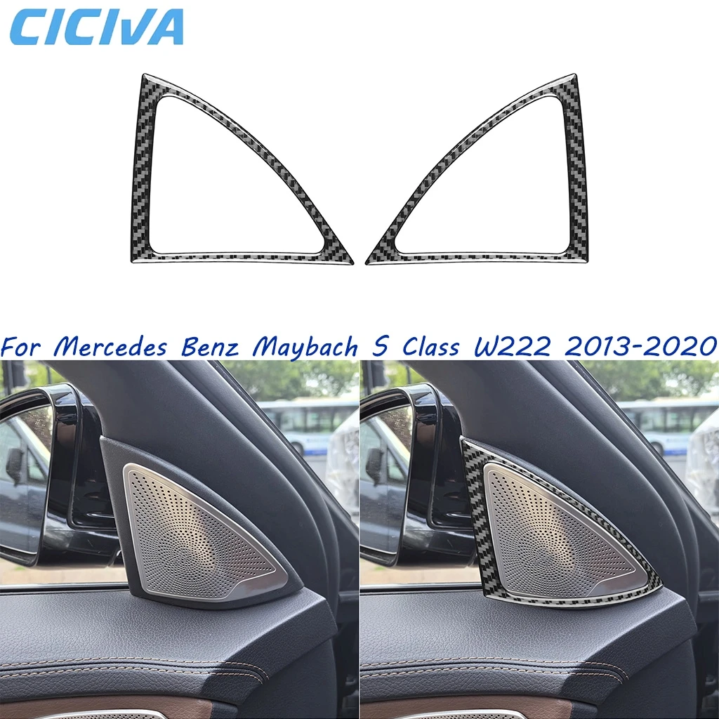 

For Mercedes Benz Maybach S Class W222 2013-2020 Inner A-pillar Stereo Audio Carbon Fiber Interior Car Accessories Sticker Trim