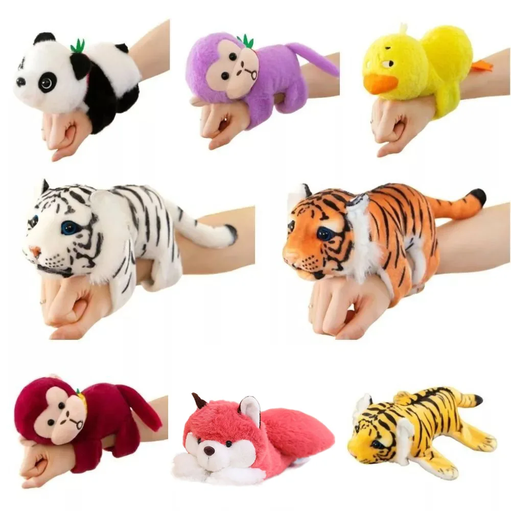 New Plush Doll Slap Bracelet Monkey Interactive Toy Plush Wrist Band Home Decor Gift Animal Slap Bracelets