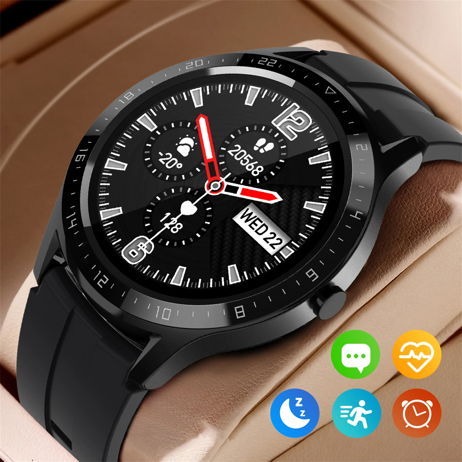 Fitness Tracker Smart Watch 1.28 Inch HD Display Sports Smartwatch Health Monitoring IP67 Waterproof Watches Men Women