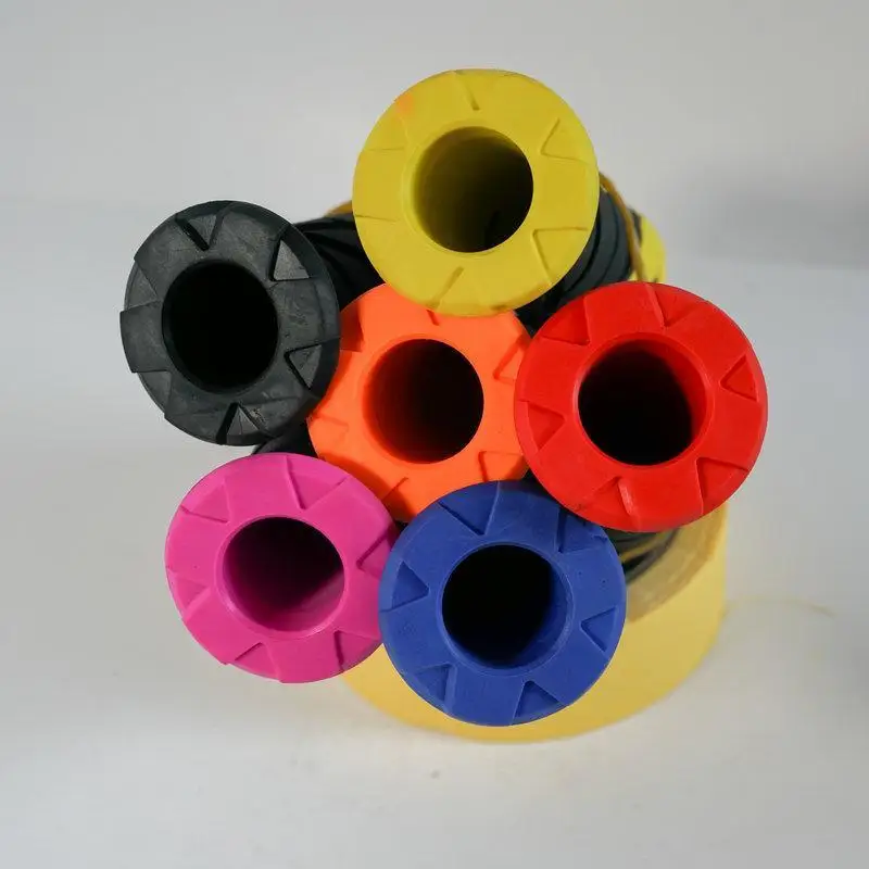 Motorcycle Handlebar Grips Shock Absorbent Soft Non-Slip Rubber Various Colors for Dirt Bike Motocross Riders