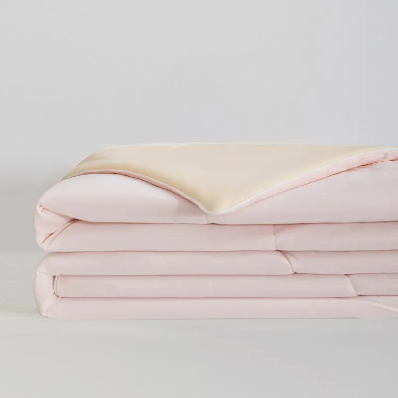 Cool Class A spandex cooling silk air conditioner quilt soybean double color block summer cool quilt, no pillowcase