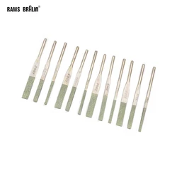 12 pieces/pack 70x25x3mm Taper Machine Diamond Files for Reciprocating Grinding