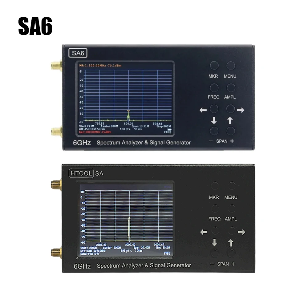 SA6 Upgraded SA Spectrum Analyzer 35-6200MHz Signal Generator Provide PC Software Measuring Radio Signal Direction Compass HTOOL