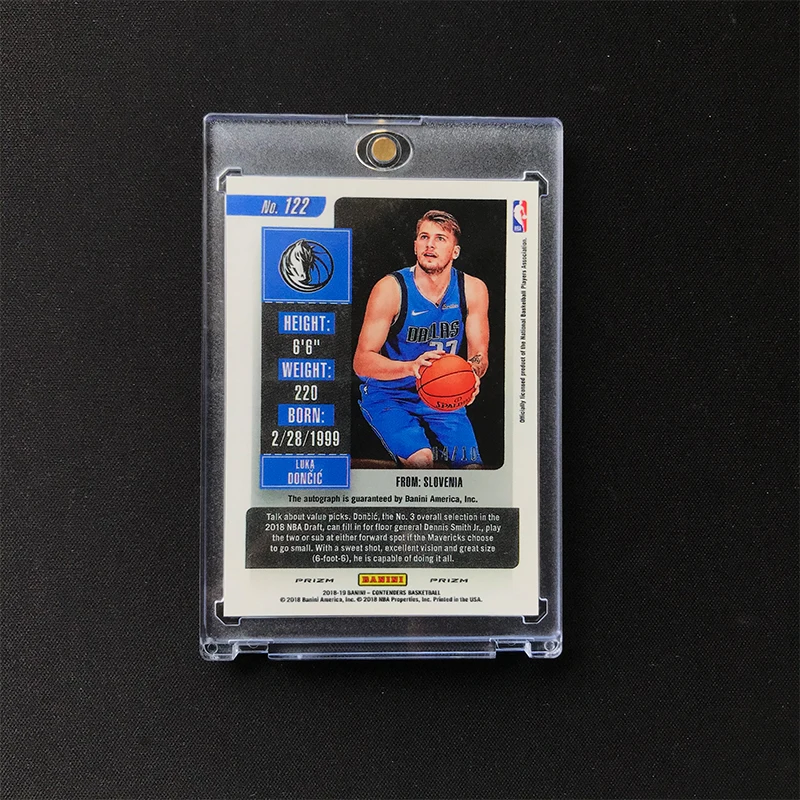 2019 Panini Tickets Luka Doncic Doncic Rookie RC Signature Gold Folding Diy Homemade Cards Gift Collection