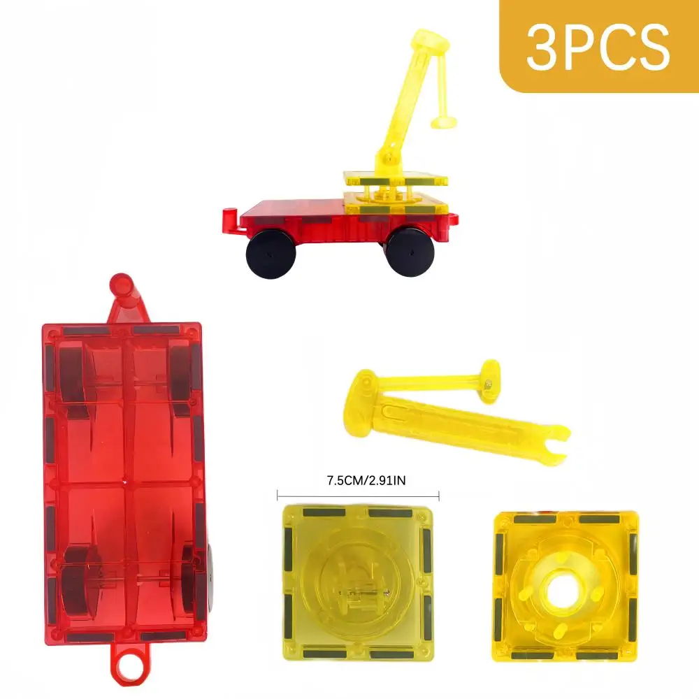 Bunte 2,95-Zoll-Magnetbausteine – magnetische Bausteine mit technischem Serie – 3D-Puzzles für Kinder