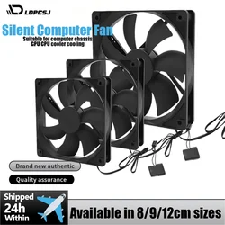 LDPCSJ Silent PC Fans 8cm/9cm/12cm Quiet Computer Cooling Fan for GPU CPU Radiator Cooler Case