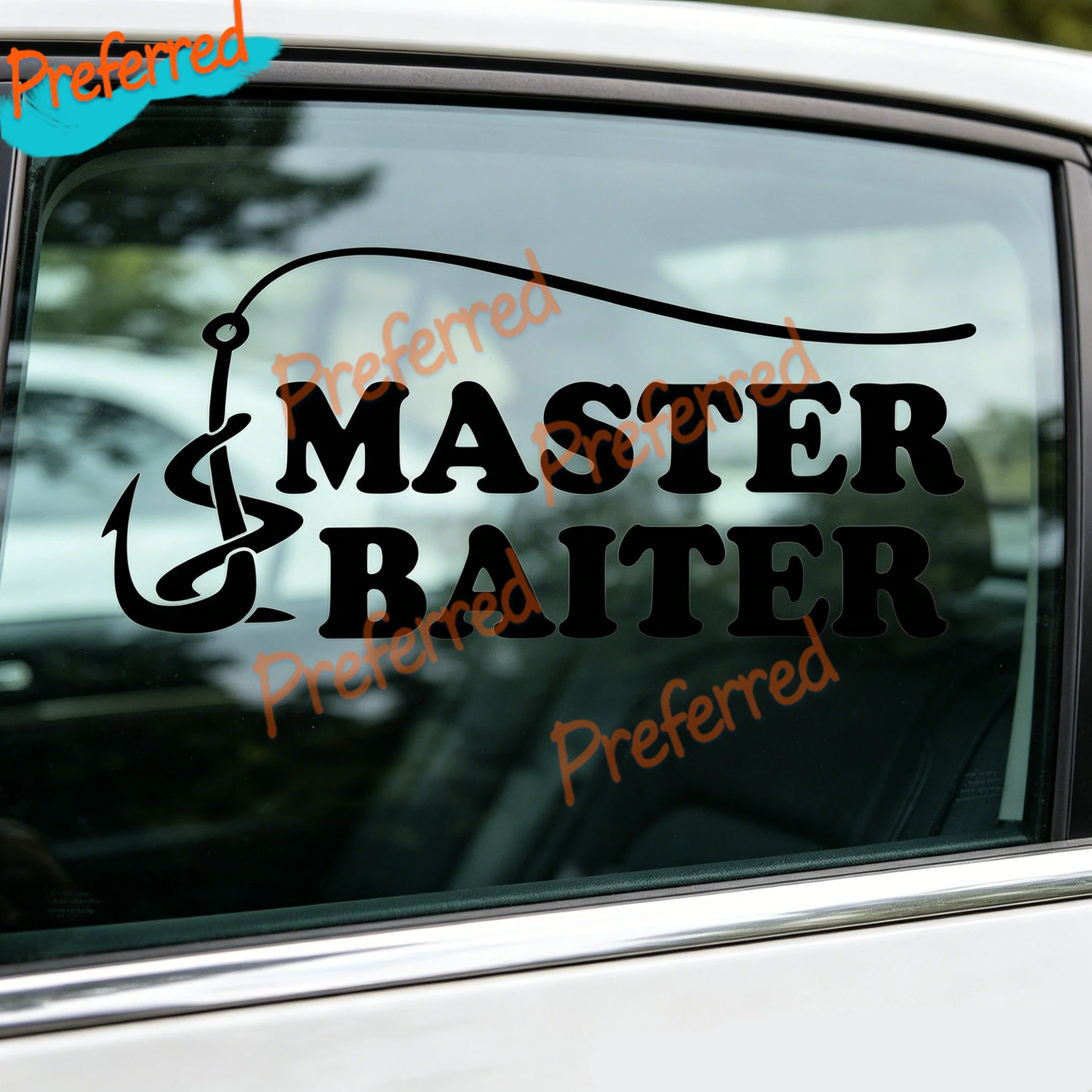 2x Fishing Master Baiter Bumper Stickers Are Suitable for Cars Trucks Sea Bass Flies and Fish - Customizable in Any Sticker Size