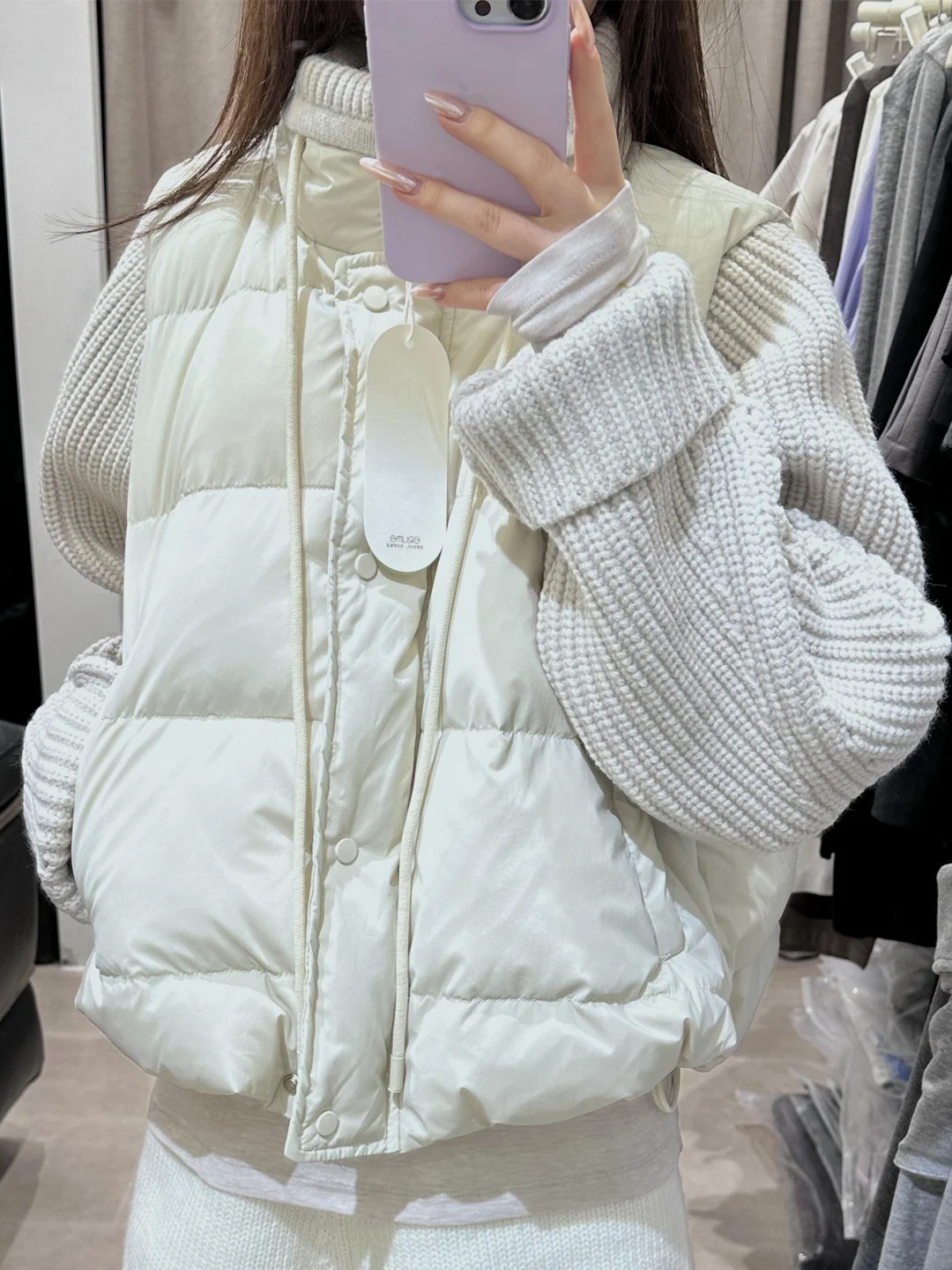

Модная утепленная хлопковая куртка женская, весенняя новинка, с вязаным воротником-стойкой, универсальный корейский свободный крой, длинная модель