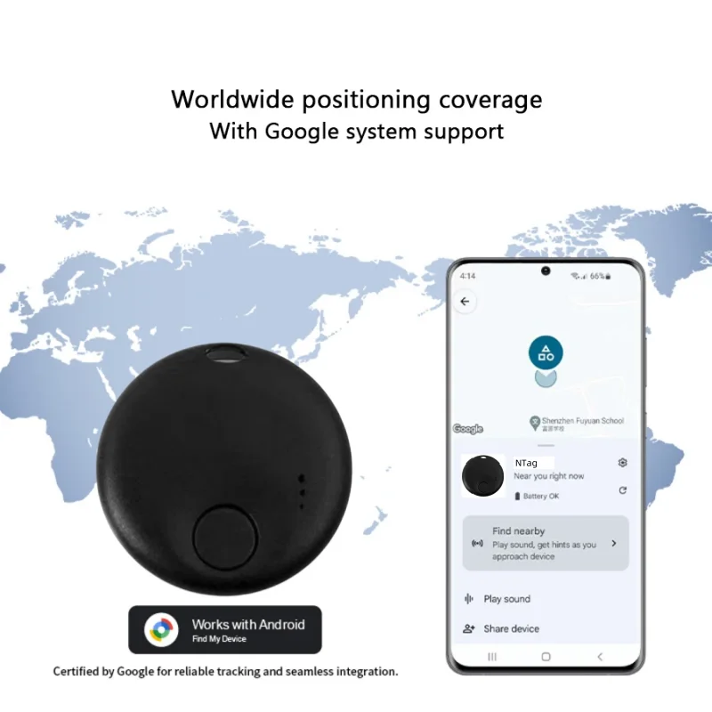 N Tag Gps Tracker Android Google Find My Device Smart Tags App Tracking Anti-Loss Tag for Wallet/kids/pet