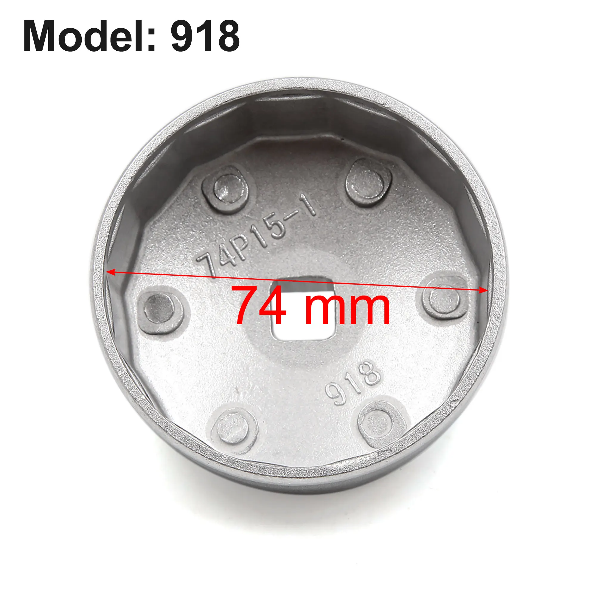 uxcell 918 Aluminum Alloy Car 74mm Inner Dia 15 Flute Oil Filter Cap Wrench Socket Removal Tool