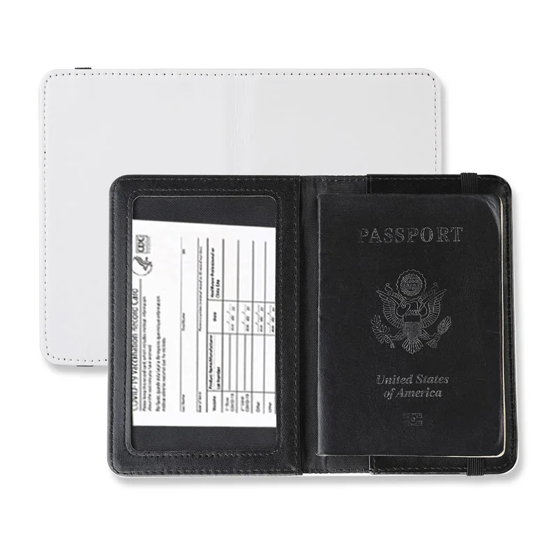 Imagem -04 - Lot Passaporte Capa Sublimação Faça Você Mesmo Branco em Branco pu Cartão Titulares Pcs