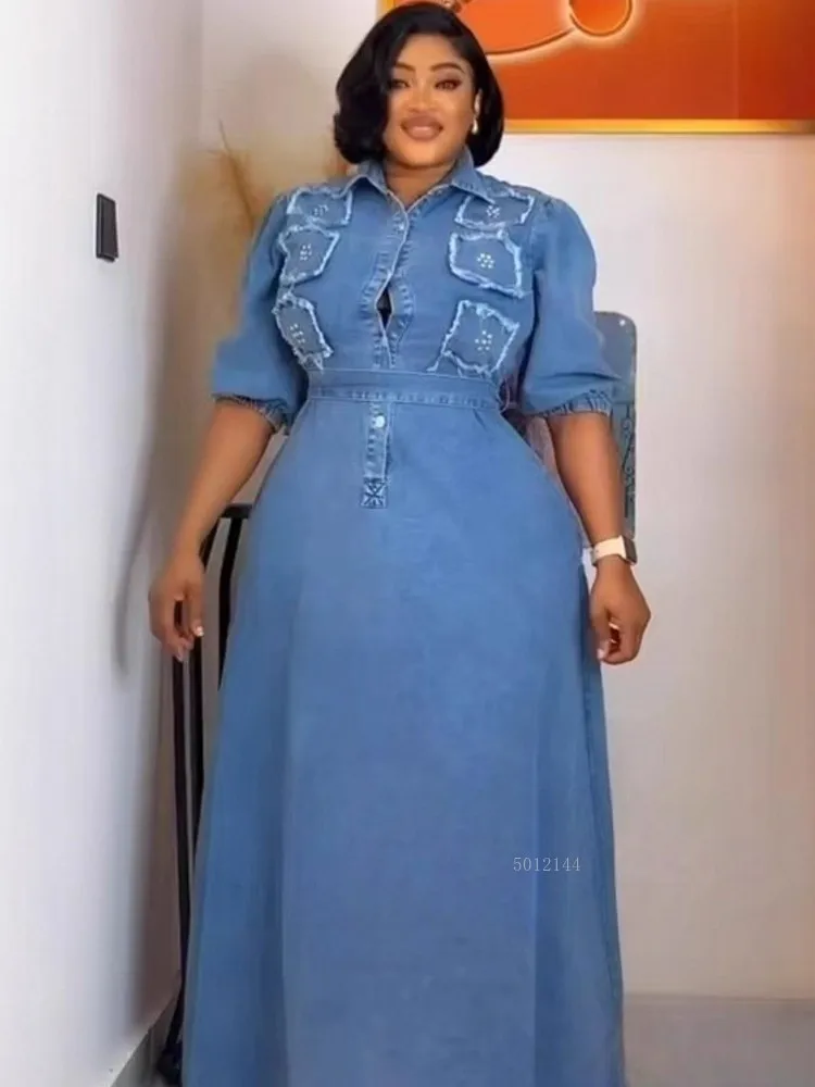 

African Dresses For Women Elegant 2025 Dashiki Autumn Summer Maxi Dress Ladies Traditional African Clothing Fairy Dreaes