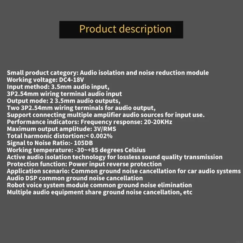 95AF SO Auditory Isolation Module Circuit Board Common Ground Amplifiers Board