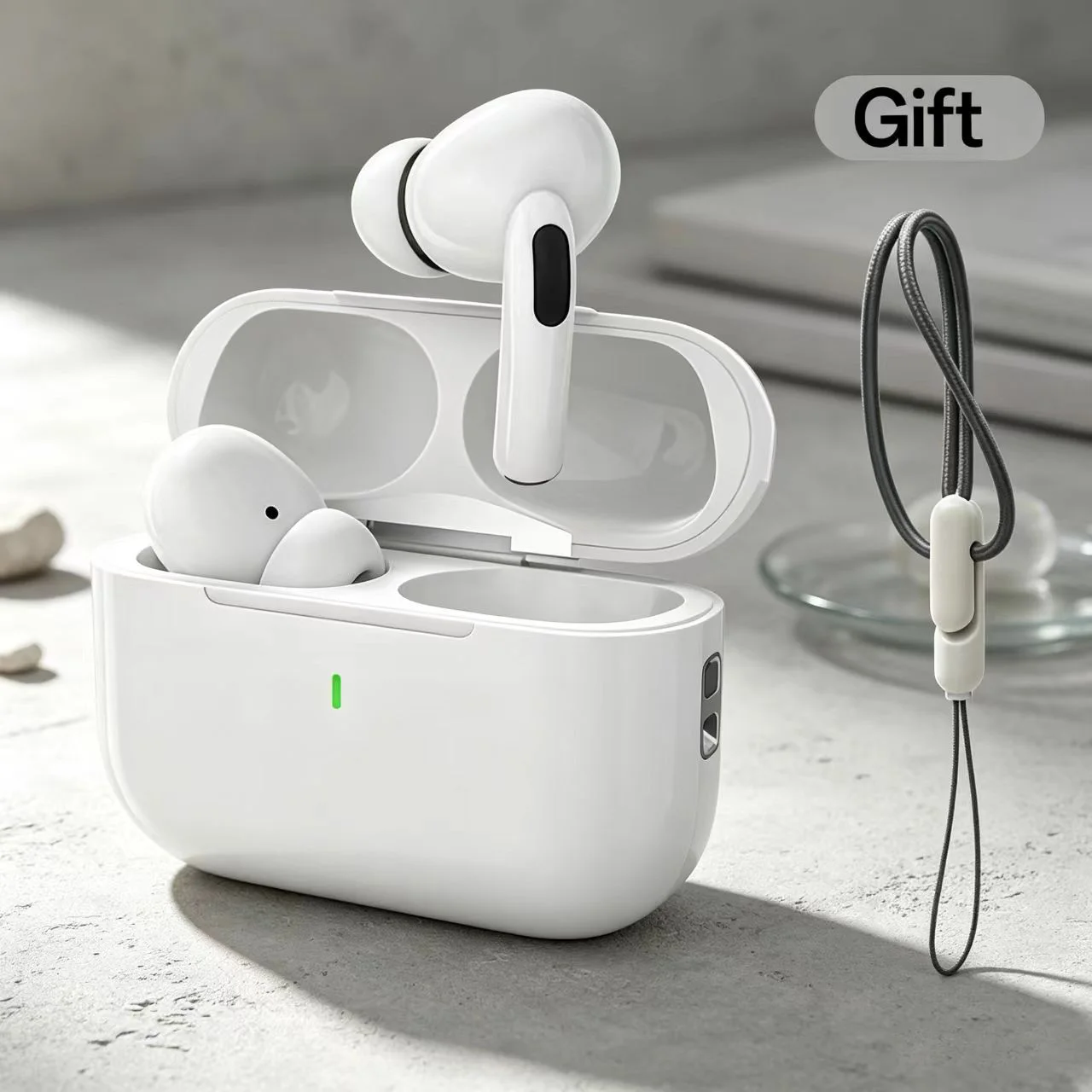 TWS Wireless Bluetooth 6.0 Earbuds, In-ear Stereo Headset, Touch Control, Noise Reduction, Hands-free Call, Sport Earphones