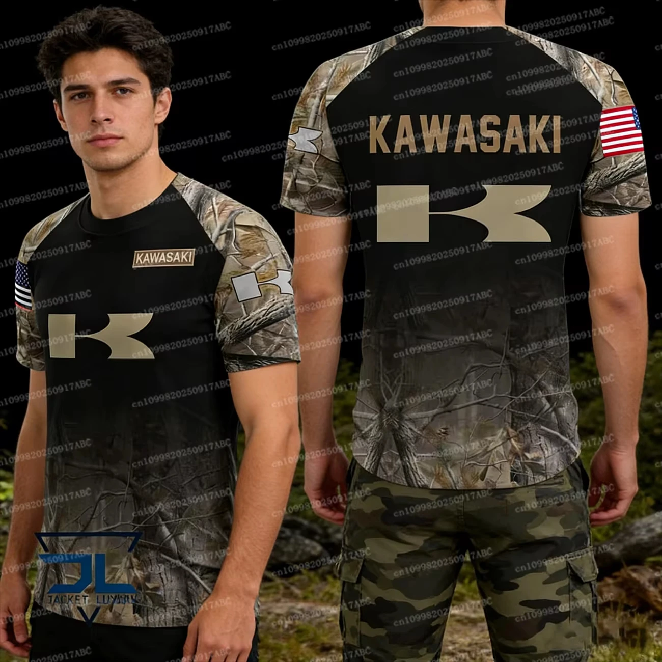 

（Kawasaki ）Men Tshirt Y2K Kawasaki Tshirt Kawasaki Motorcycle 3D Printing Cycling Summer Women's T-Shirt Casual Sports Top