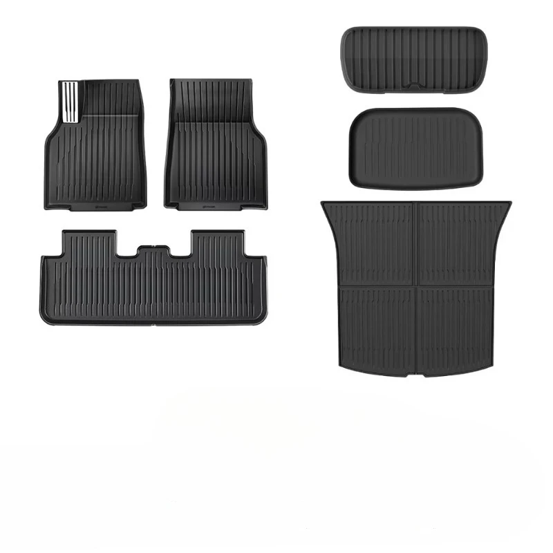 

ForModel Y Juniper 2025-2026 TPE Car Floor Mats With metal pedals Luggage Trunk Mat Set Four Seasons Waterproof Anti-s
