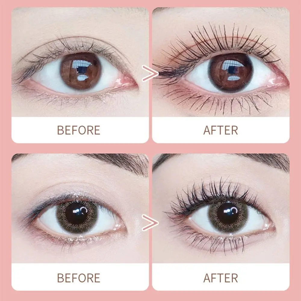 Mascara impermeabile a lunga durata Mascara allungante ad asciugatura rapida con inchiostro nero Aspetto naturale Mascara arricciante senza sbavature Cosmetico femminile
