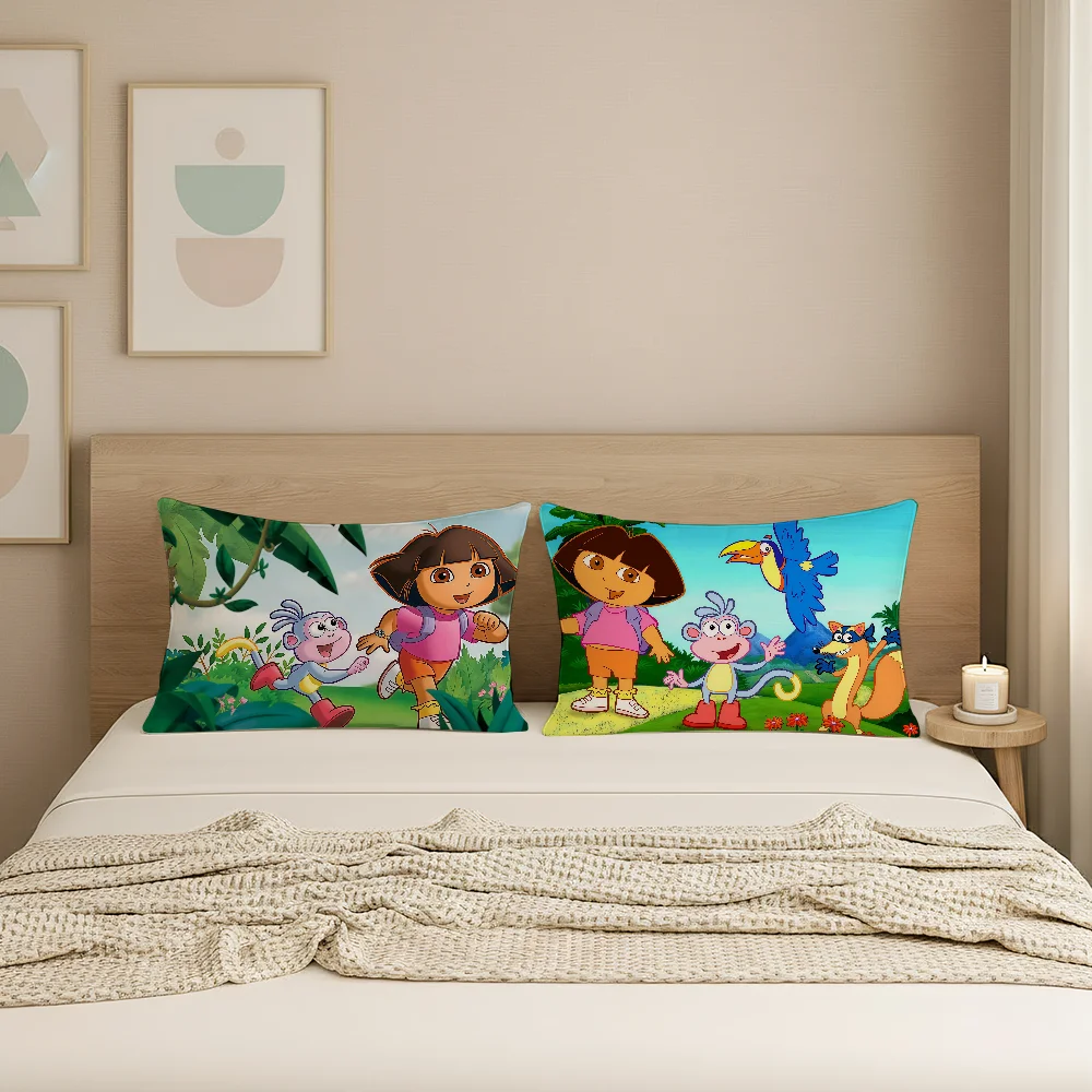 Adventure cartoon D-Do R-Ra  Pillow Case Suitable for Office Bedroom Sofa Home Decoration Rectangle Cushions