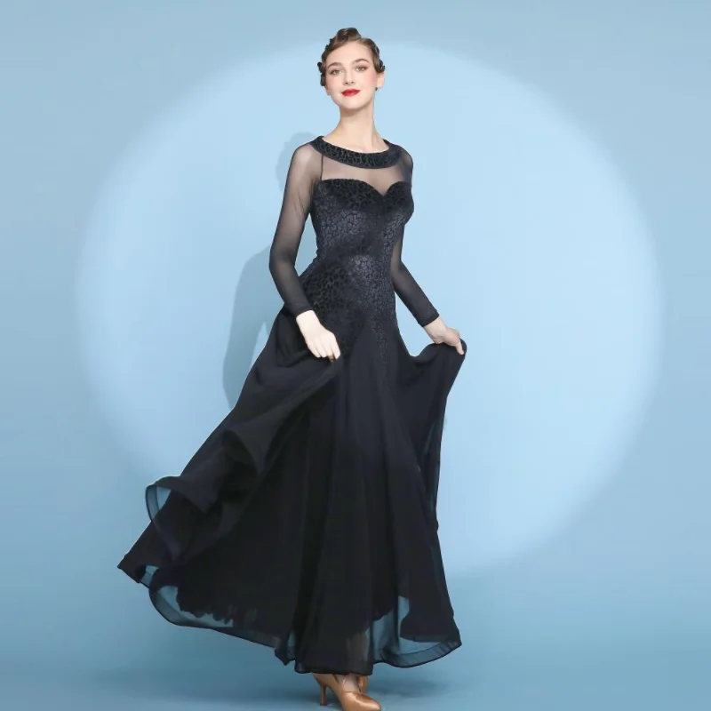 Nouvelle robe de danse de salon latine Salsa Cha cha Tango robe de salon Standard robe de danse moderne # 2117 costume de danse femme