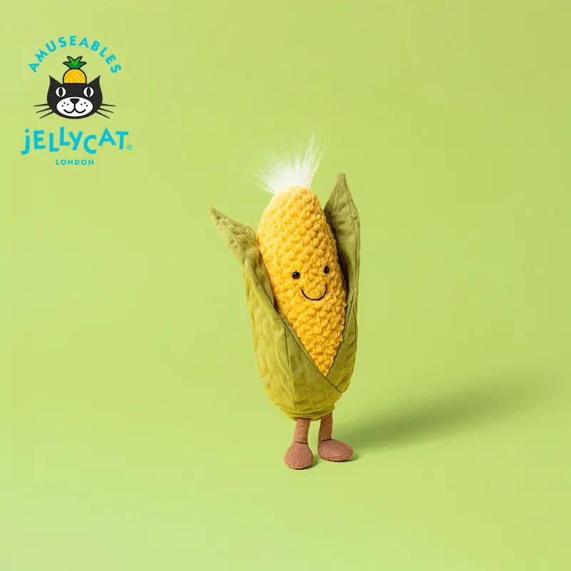 

Оригинальная мягкая игрушка Jellycat Amuseables Sweetcorn из Великобритании, супермягкая плюшевая игрушка в виде овоща, креативный подарок для детей