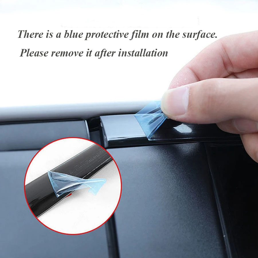 3 Meters Bright Black Universal Car Chrome Decorative Strips Auto Door Protector Strip Styling Bumper Decoration Moulding Trim