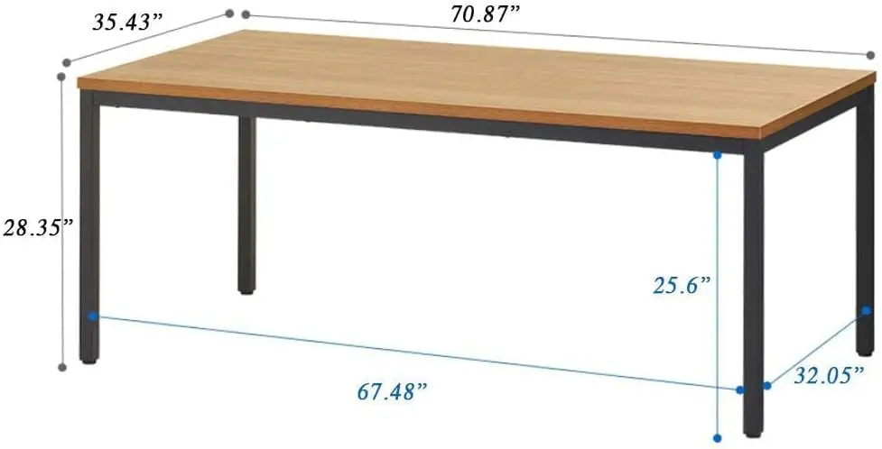 Large Computer Desk Modern Simple Style Table 36X72 inches Office Desk Sturdy Writing Workstation Office Desk Writing for