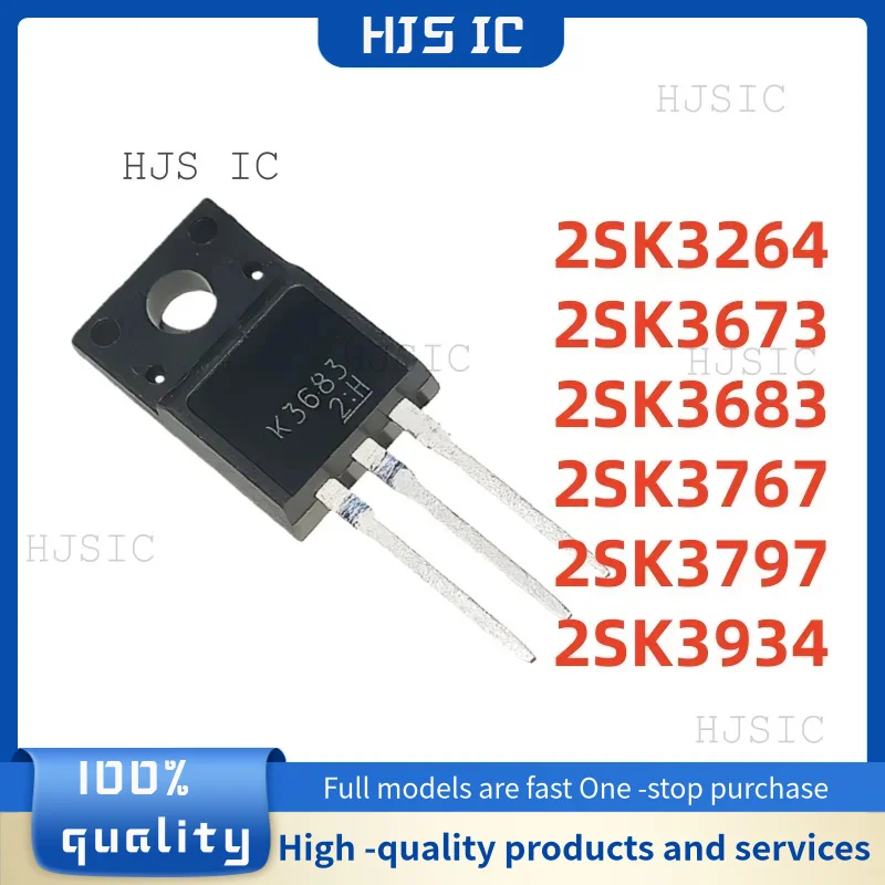 10 PEÇAS NOVAS 2SK3673 K3673 2SK3264 K3264 2SK3797 K3797 2SK3683 K3683 2SK3767 K3767 2SK3934 K3934 Transistor de Efeito de Campo MOS TO220F