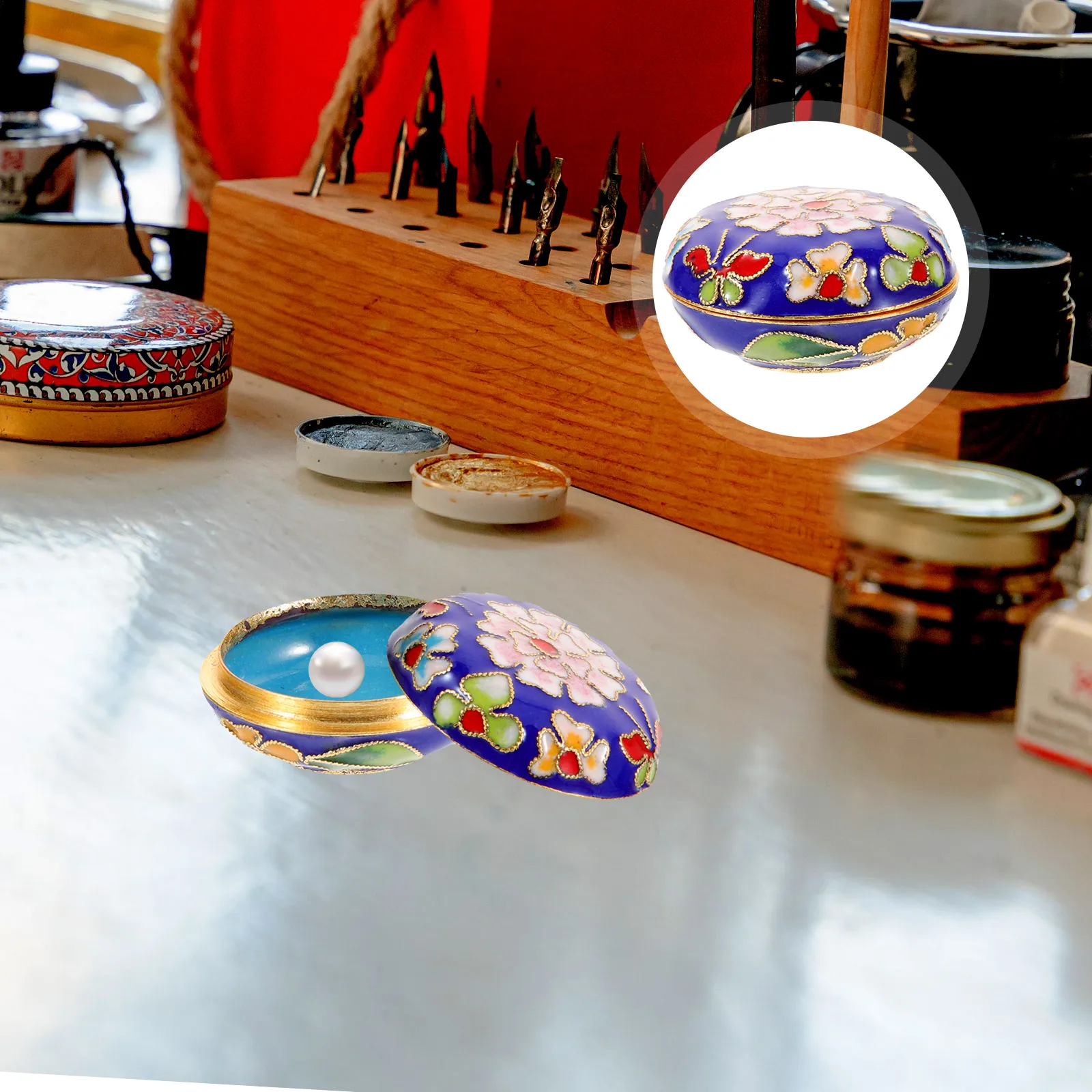 

Vintage Style Jewelry Box Chinese Handcrafted Small Storage For Earrings Necklaces Bracelets Rings Gift Packaging Display Small