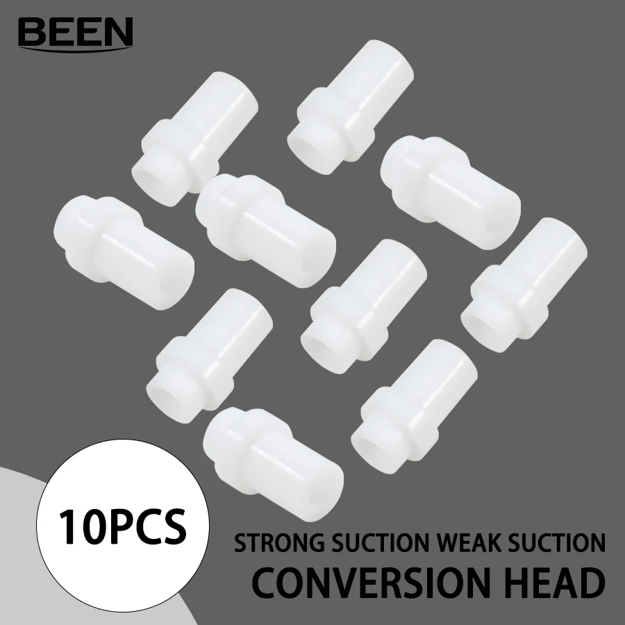10Pcs Dental Weak Head Suction Plastic Oral Swivel Converter Dentist Adaptor Tools Essential Dentistry Accessories Bag