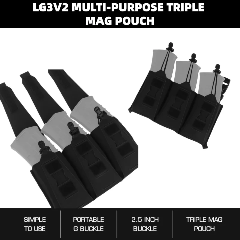

LG3V2 Multi purpose Triple Function Pack with Multiple Adaptations for Mounting 5.56 Hunting Storage Attachment Pack