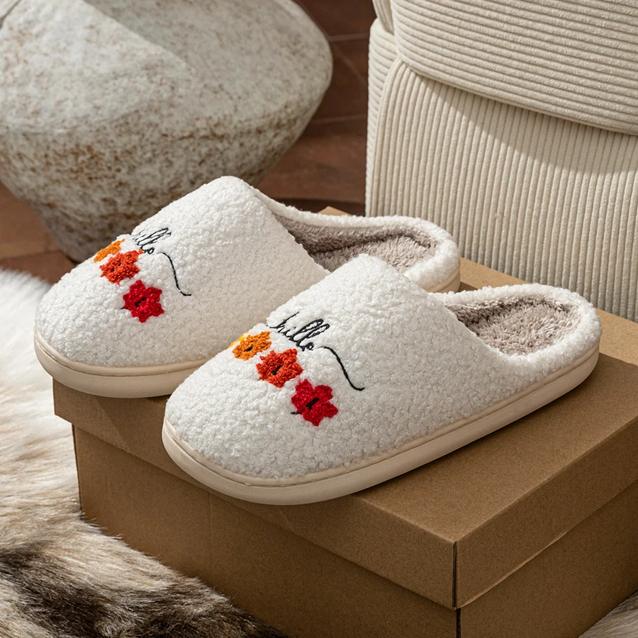 Christmas Tree Women's Slippers Indoor Soft Breathable Comfortable Festival Couple Fashion Winter Holiday Christmas Shoes image 6