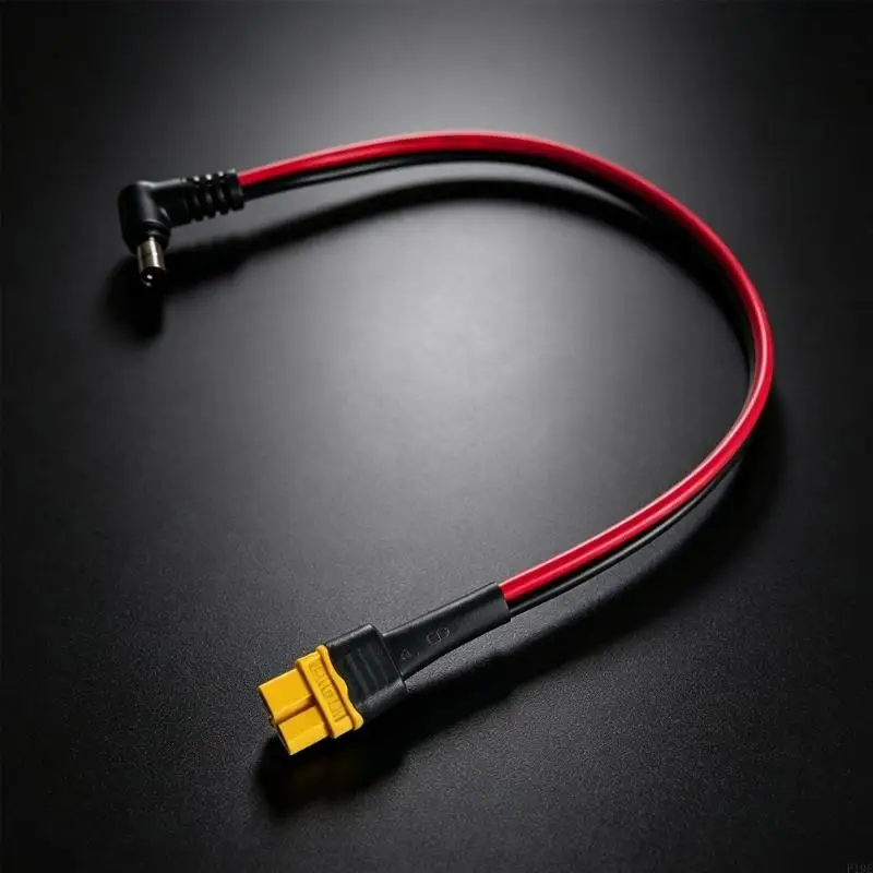 Right-Angle Power Wire, 14AWG Insulated 30 Cable for Solar Generator, FPV Monitor, Battery Routing and DIY Wiring F19E