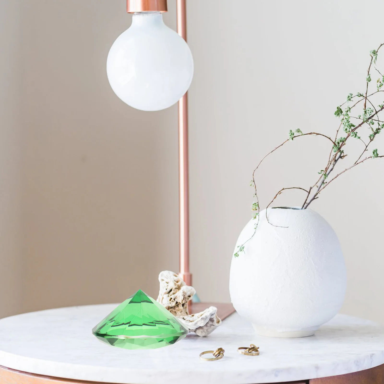 

2Pcs 60mm Pink Artificial Diamonds Decor Beautiful Romantic for Wedding Party Home Decor Faux Diamond Artificial Diamonds